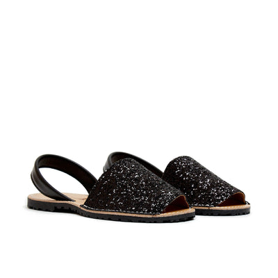 Menorquina Glitter Negro